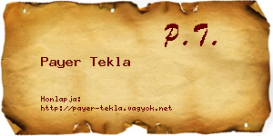 Payer Tekla névjegykártya